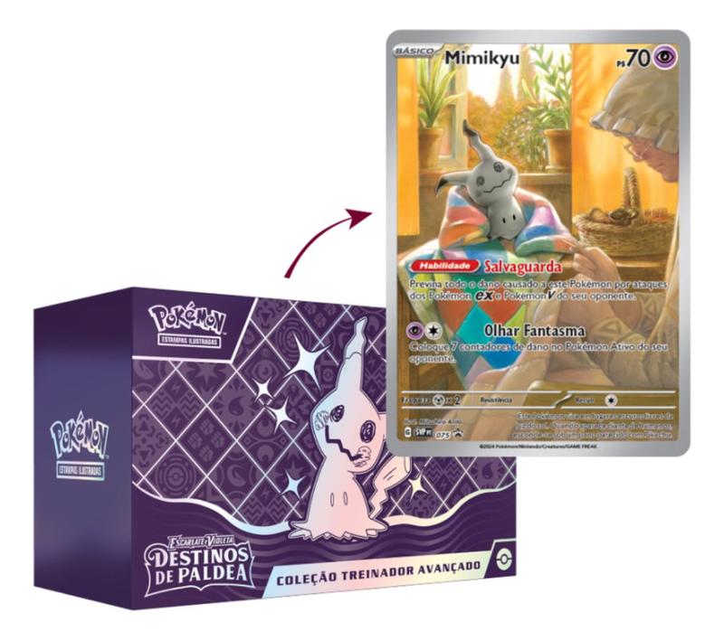 Box Cartas Pokémon Treinador Avançado Mimikyu 20x Boosters - Copag